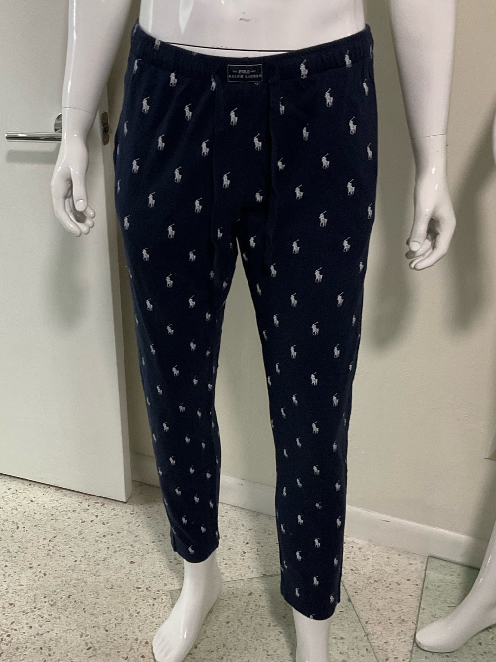 Polo by Ralph Lauren Navy Joggers with White Polo Player Motif